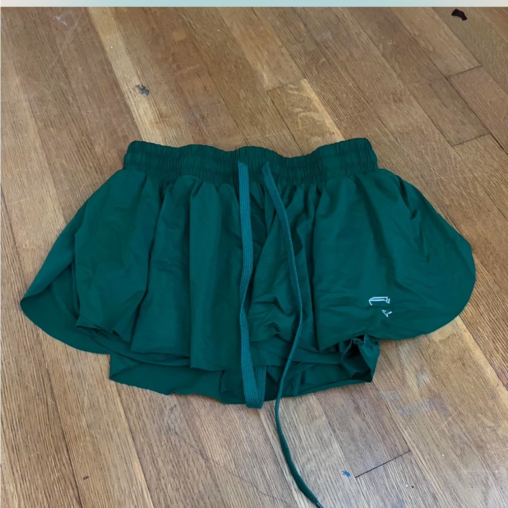 Kiki Kona forest green athletic shorts